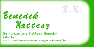 benedek mattesz business card